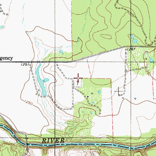 Topographic Map of Regency Cemetery, TX