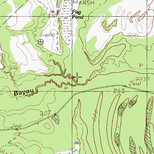 Topographic Map of Respass Creek, TX