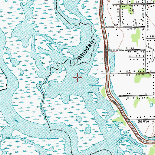 Topographic Map of Rhodair Gully, TX