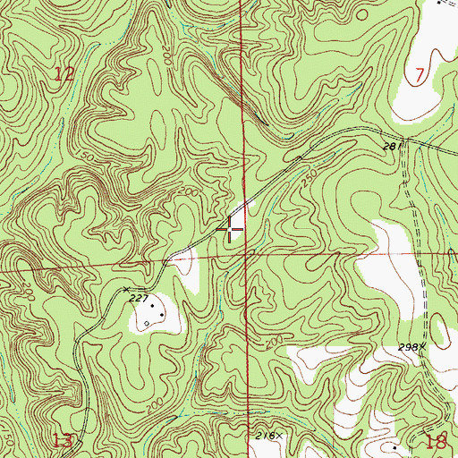 Topographic Map of Swanson (historical), AL