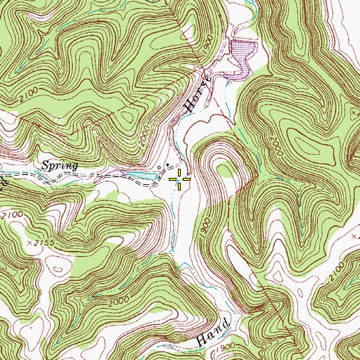 Topographic Map of Right Hand Horse Creek, TX