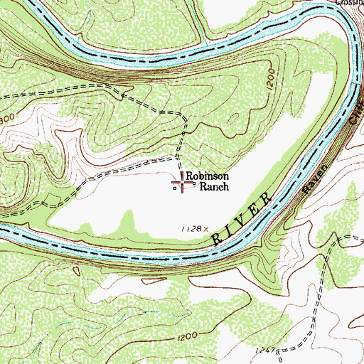 Topographic Map of Robinson Ranch, TX
