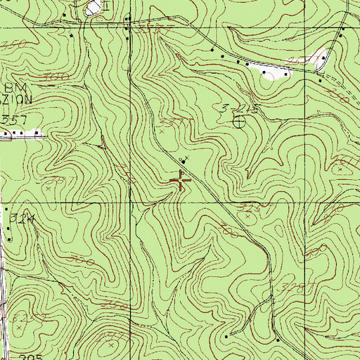 Topographic Map of Rock Hill School, TX
