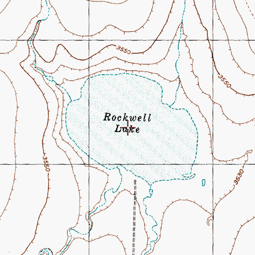 Topographic Map of Rockwell Lake, TX