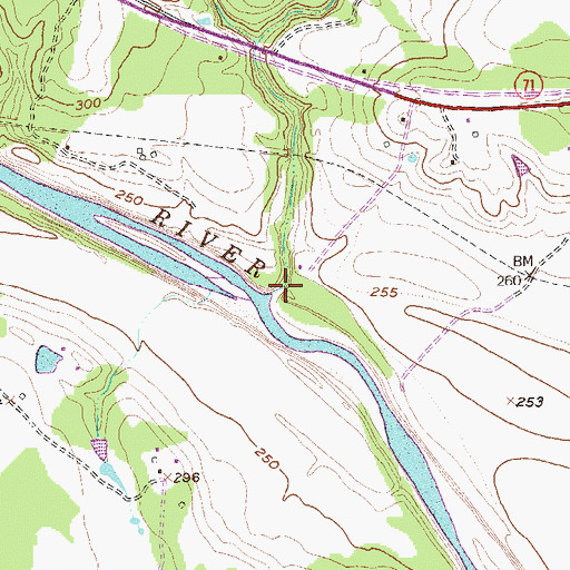 Topographic Map of Rocky Creek, TX