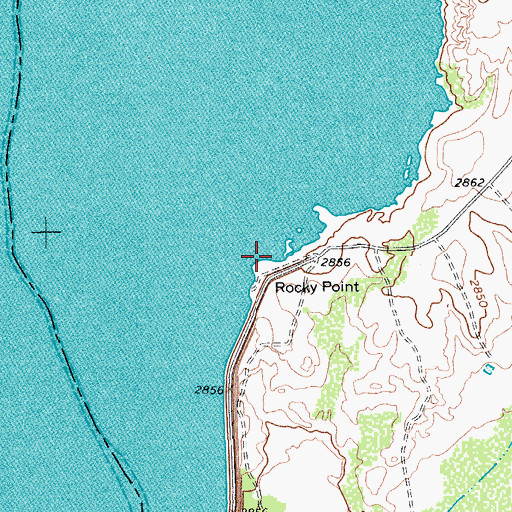 Topographic Map of Rocky Point, TX