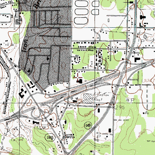 Topographic Map of Rollins School, TX
