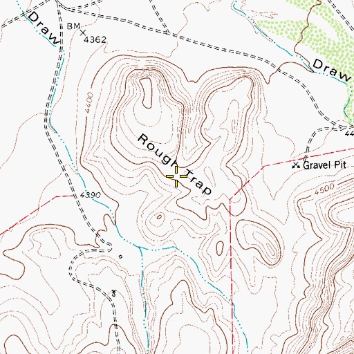 Topographic Map of Rough Trap, TX