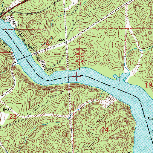 Topographic Map of Knights Ferry (historical), AL