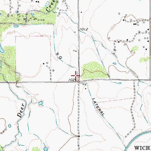 Topographic Map of SQ Lateral, TX