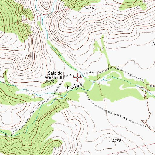 Topographic Map of Salcido Canyon, TX
