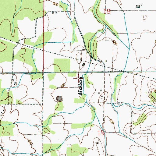 Topographic Map of College Grove Church (historical), AL