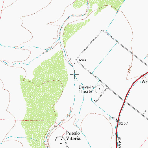 Topographic Map of San Solomon Creek, TX