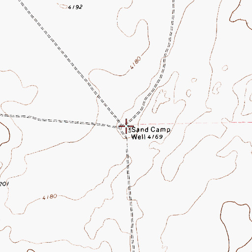 Topographic Map of Sand Camp Well, TX
