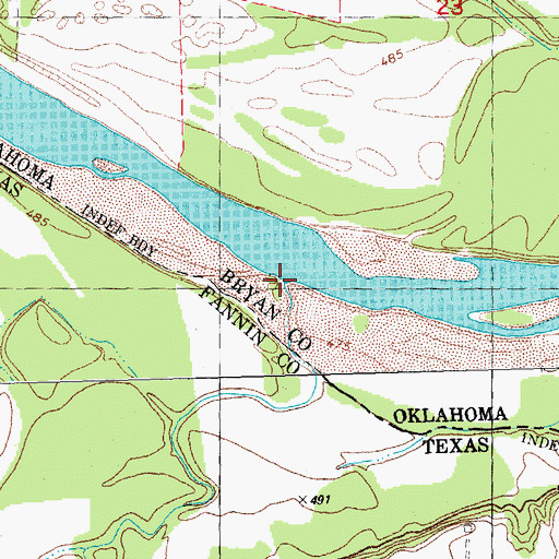 Topographic Map of Sandy Creek, TX