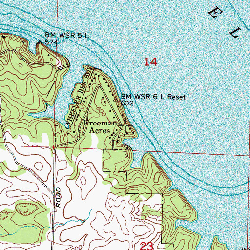 Topographic Map of Jackson Chute (historical), AL