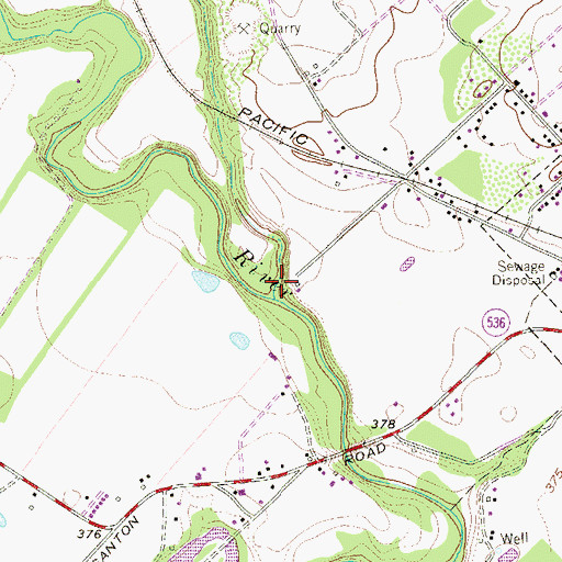 Topographic Map of Seguin Branch, TX
