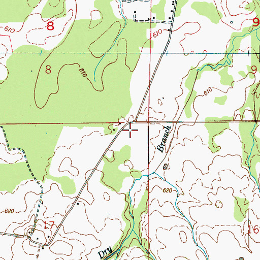 Topographic Map of Mount Olive School (historical), AL