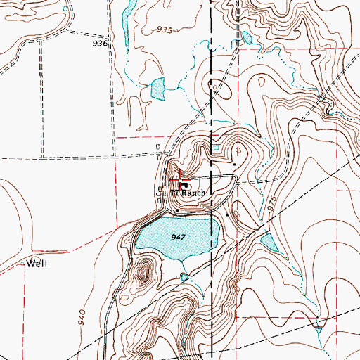 Topographic Map of Seventy-seven Ranch, TX