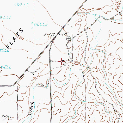 Topographic Map of Shoe Bar Ranch, TX
