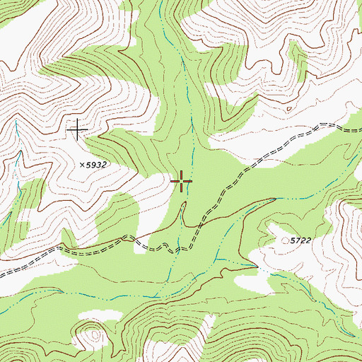 Topographic Map of Short Pine Canyon, TX