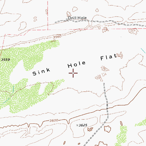 Topographic Map of Sink Hole Flat, TX