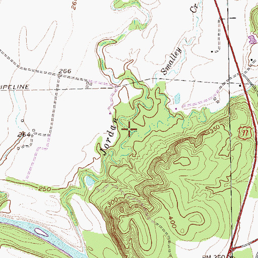 Topographic Map of Smalley Creek, TX