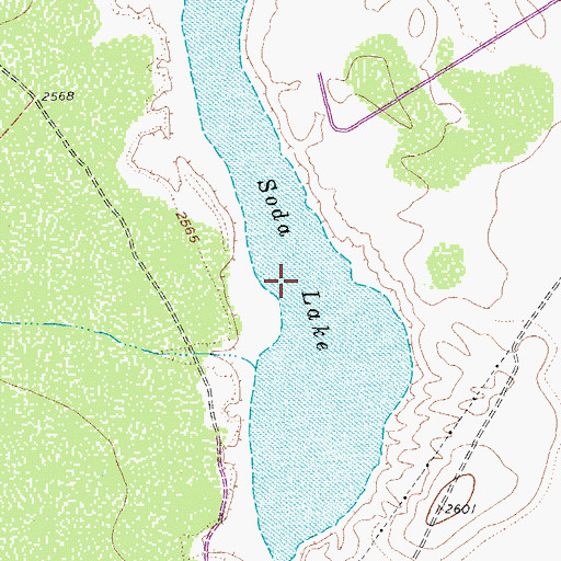 Topographic Map of Soda Lake, TX