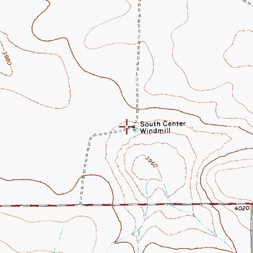 Topographic Map of South Center Windmill, TX