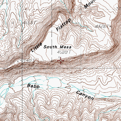 Topographic Map of South Mesa, TX