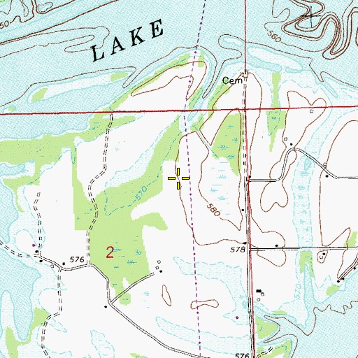 Topographic Map of Cotton Patch, AL