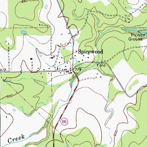 Topographic Map of Spicewood, TX