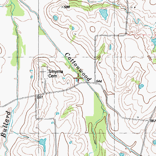 Topographic Map of Spring Branch, TX