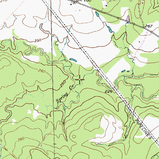 Topographic Map of Spring Creek, TX