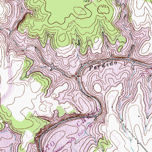 Topographic Map of Sulphur Creek, TX