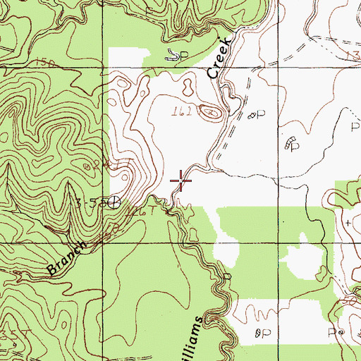 Topographic Map of Tantrough Branch, TX