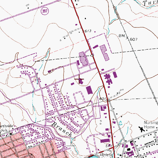 Topographic Map of Scott and White Hospital Taylor, TX