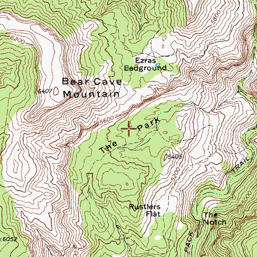 Topographic Map of The Park, TX