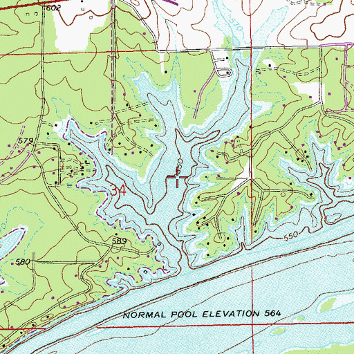 Topographic Map of Trotter Cove, AL