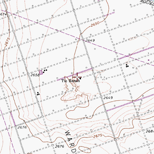 Topographic Map of Tie Ranch, TX