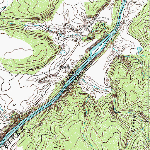 Topographic Map of Tom Dean Creek, TX