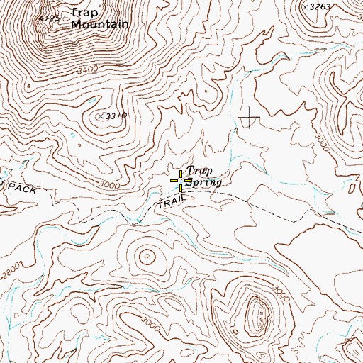 Topographic Map of Trap Spring, TX