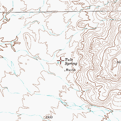 Topographic Map of Tule Spring, TX