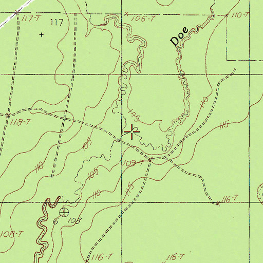 Topographic Map of Union Well Creek, TX