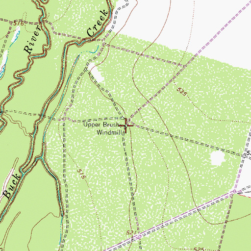 Topographic Map of Upper Brushy Windmill, TX