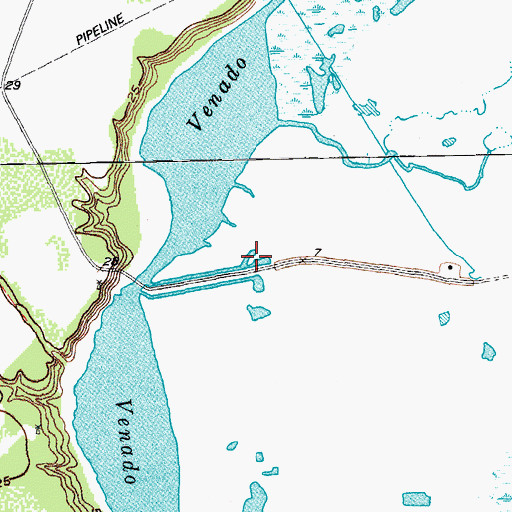 Topographic Map of Venado Lakes, TX