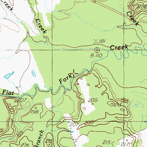 Topographic Map of Watery Creek, TX