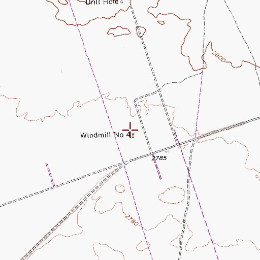 Topographic Map of Windmill Number Four, TX