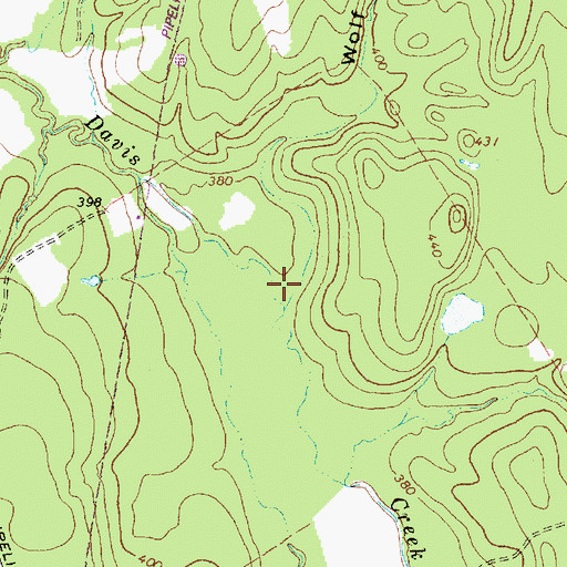 Topographic Map of Wolf Hollow, TX