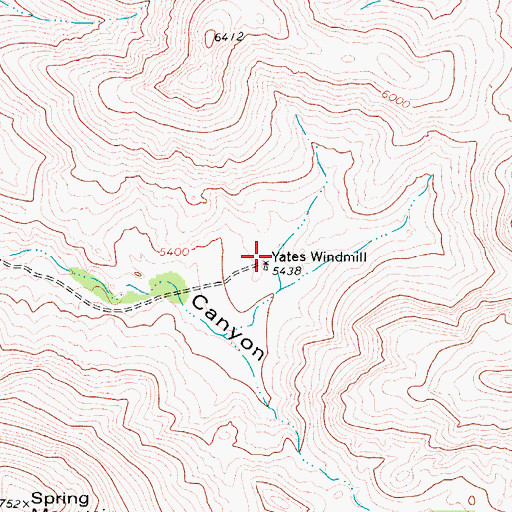 Topographic Map of Yates Windmill, TX